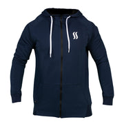 SS ZIP UP HOODIE - NAVY