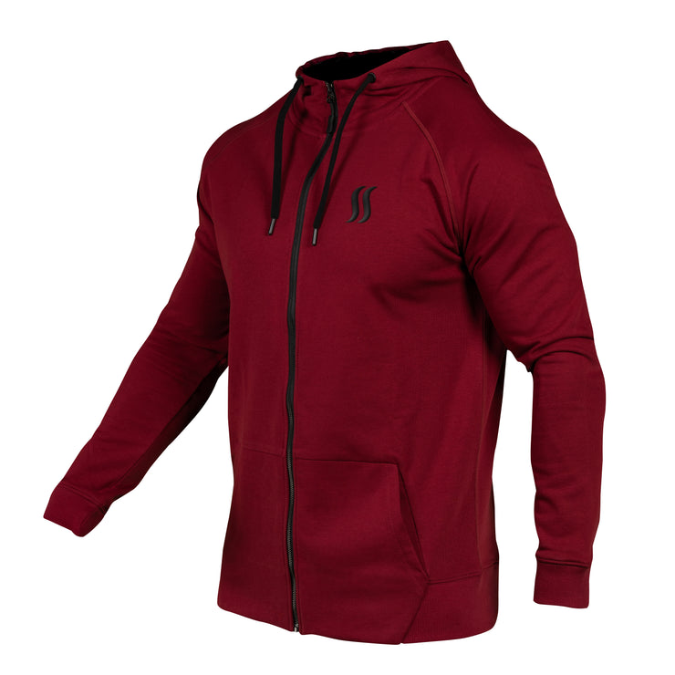 SS ZIP UP HOODIE - MAROON