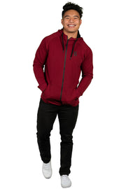 SS ZIP UP HOODIE - MAROON