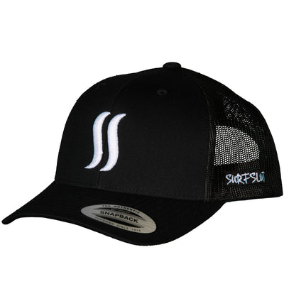 THE ORIGINAL SS  TRUCKER - WHITE ON BLACK