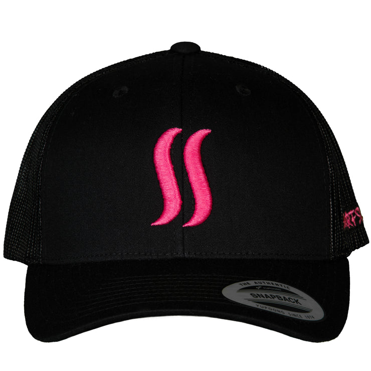 THE ORIGINAL SS - TRUCKER - PINK ON BLACK