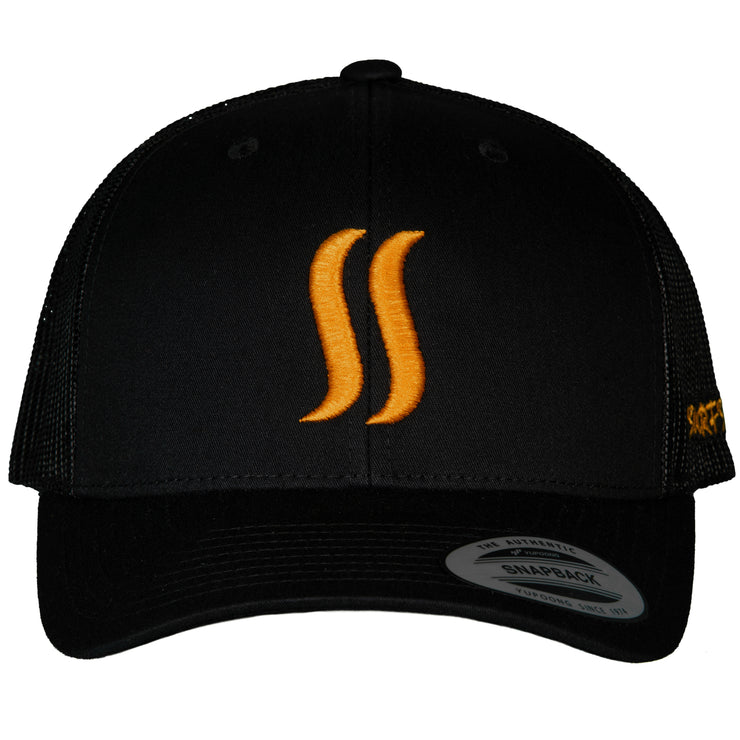 THE ORIGINAL SS  TRUCKER - MEDALLION ON BLACK