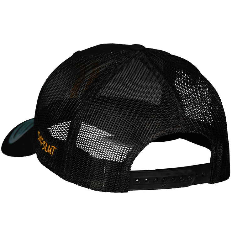 THE ORIGINAL SS  TRUCKER - MEDALLION ON BLACK